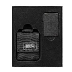 ZIPPO MODULAR POUCH AND CRACKLE LIGHTER (Option: Black)