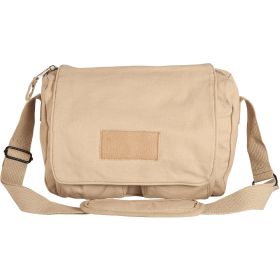 RETRO DEPARTURE SHOULDER BAG W/PLAIN FLAP (Option: Khaki)