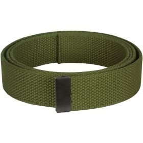 66" COTTON WEB BELT, 12 PACK BRASS BKL (Option: Olive Drab)